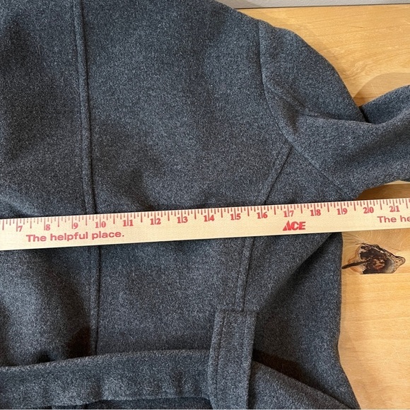 PAINC’S WOOL CASHMERE BELTED COAT SHAWL COLLAR BEADED TRIM ITALIAN LUXURY 46-10 - Picture 9 of 13